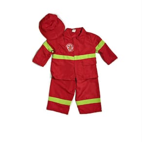 Fantasia Bombeiro Bebê Infantil Masculino Carnaval Profissão