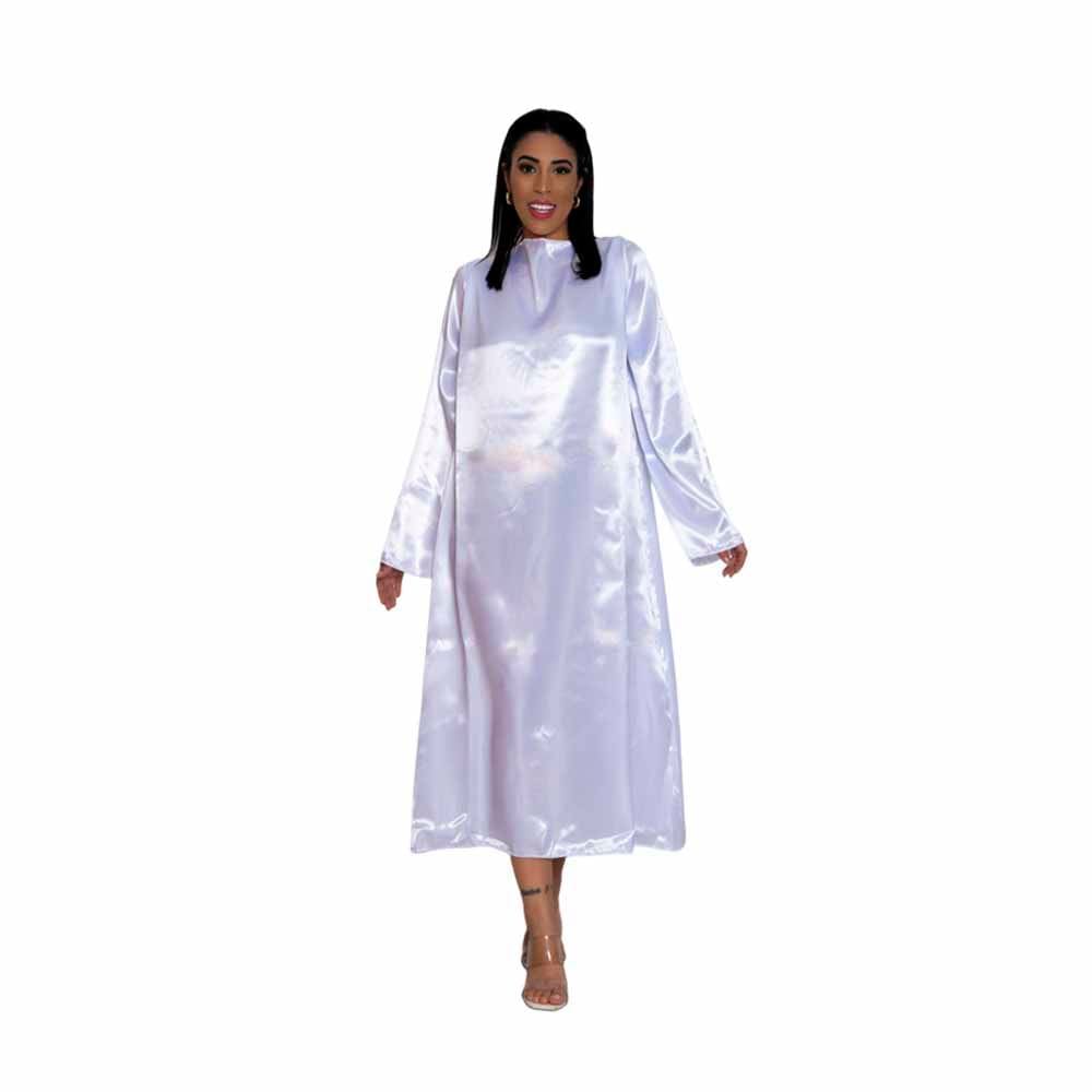 Fantasia de Anjo Adulto Unissex Túnica Anjinho Querubim Bata Branca Capa Coroação Batismo