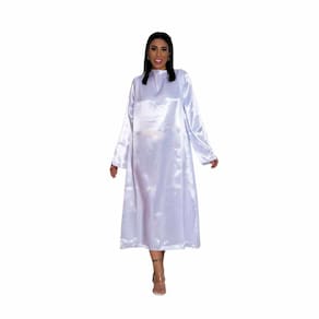 Fantasia de Anjo Adulto Unissex Túnica Anjinho Querubim Bata Branca Capa Coroação Batismo