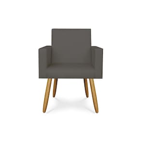 Poltrona Couro Couríno Para Salão - Balaqui Decor