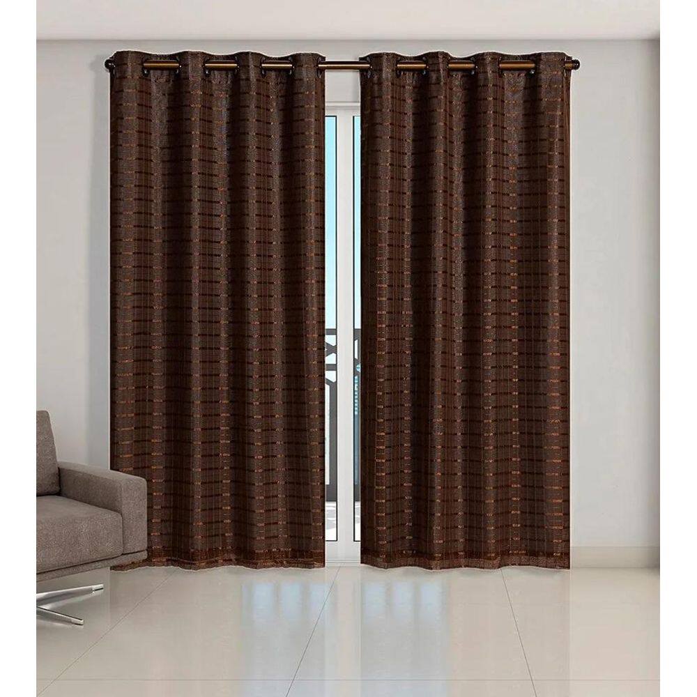 Cortina Voil Xadrez Sala, Quarto E Cozinha 3,00 X 2,50