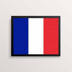 Quadro Decorativo Bandeira França 33X24Cm