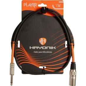 Cabo Para Microfone Player Xlr M X P10 M 1M Preto Hayonik