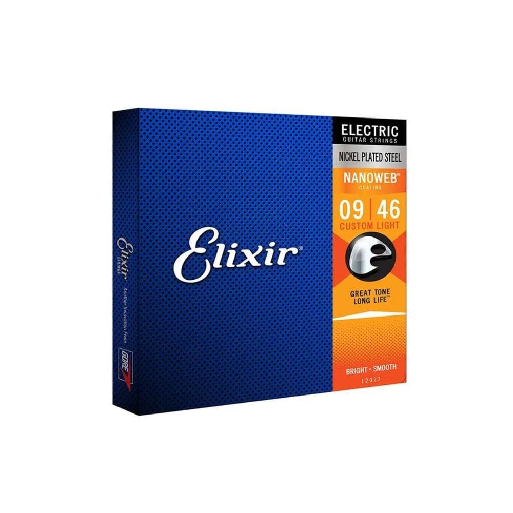 Encordoamento Guitarra 009 Híbrida Elixir Custom Light Nanoweb 12027