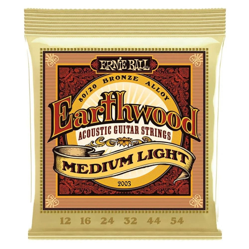 Encordoamento Violão Aço 012 Ernie Ball Earthwood Tensão Média/Leve Bronze 80/20