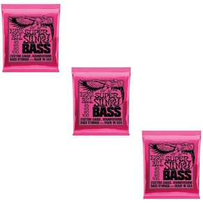 Kit 3 Encordoamento Baixo 045 Ernie Ball Super Slink Níquel
