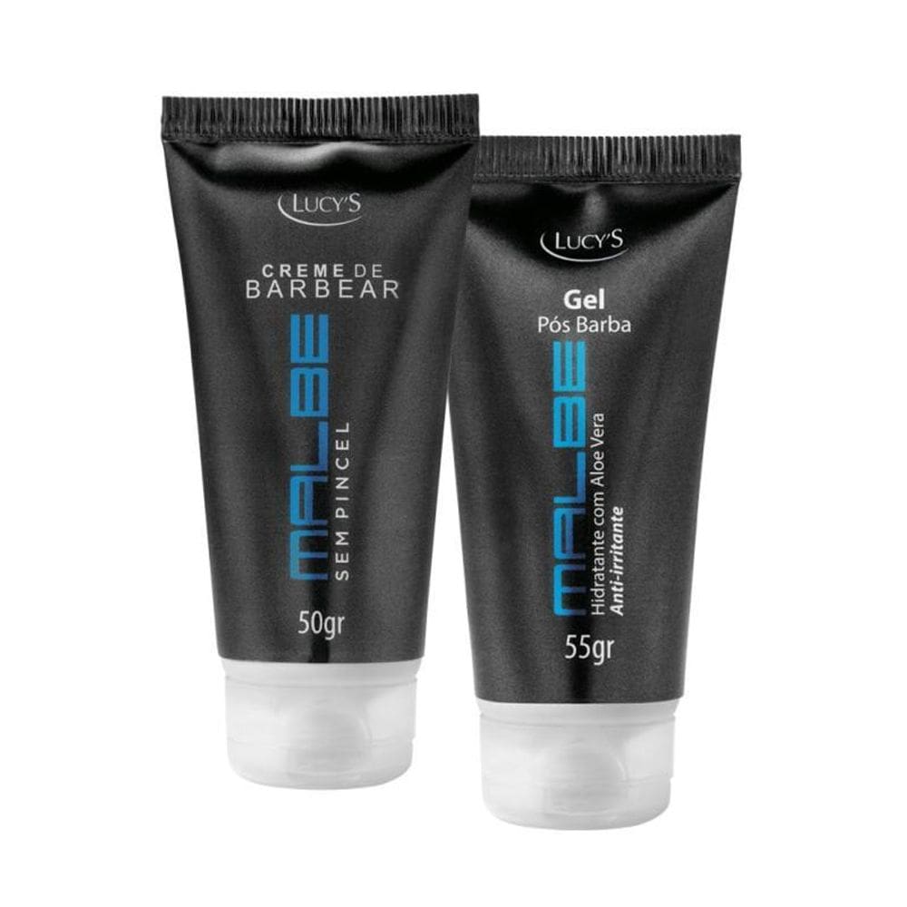 Kit Barba Masculino Creme Barbear E Gel Pós-Barba Aloe Vera