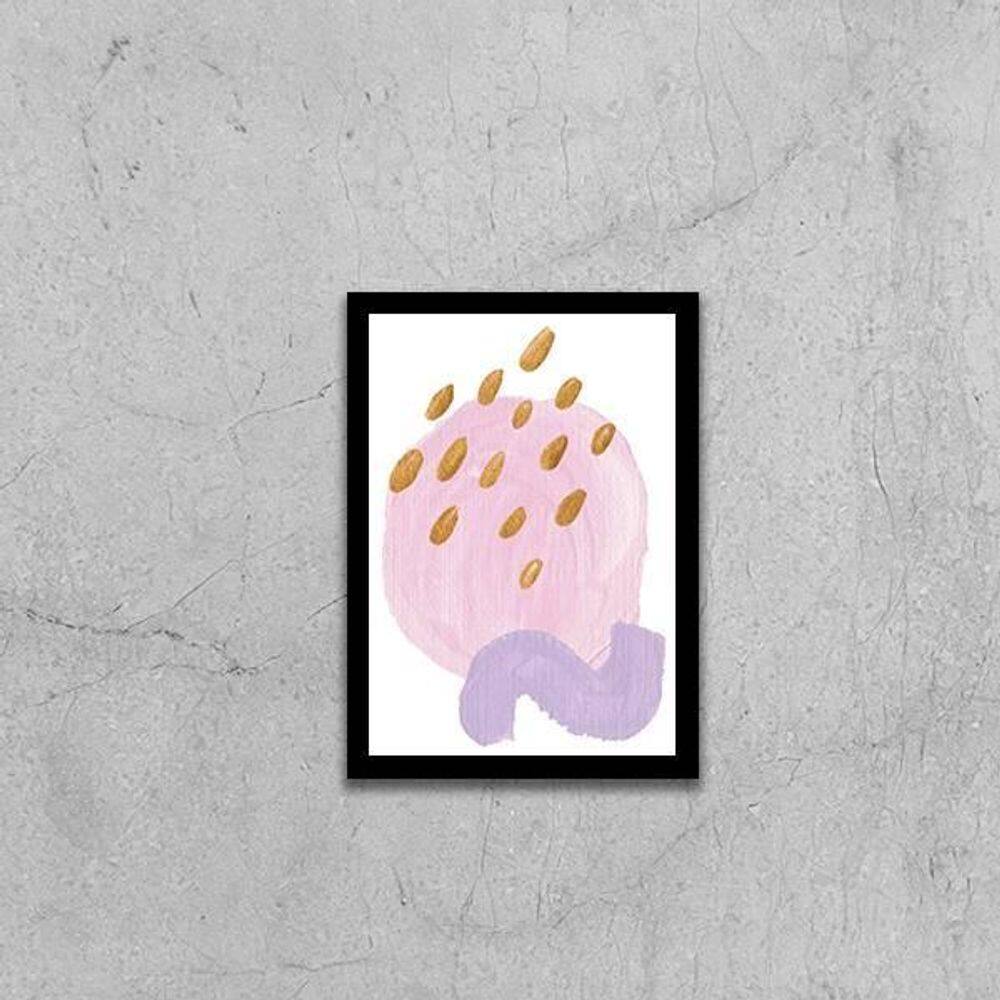 Quadro Abstrato Candie I 33X24Cm - Com Vidro Moldura Preta