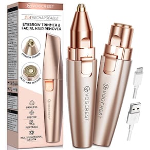 Aparador facial VG VOGCREST 2 em 1 para depilação recarregável