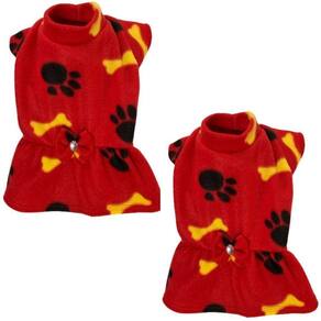 Kit 2 Roupas De Inverno Para Cães E Gatos Vestidos Soft Gg