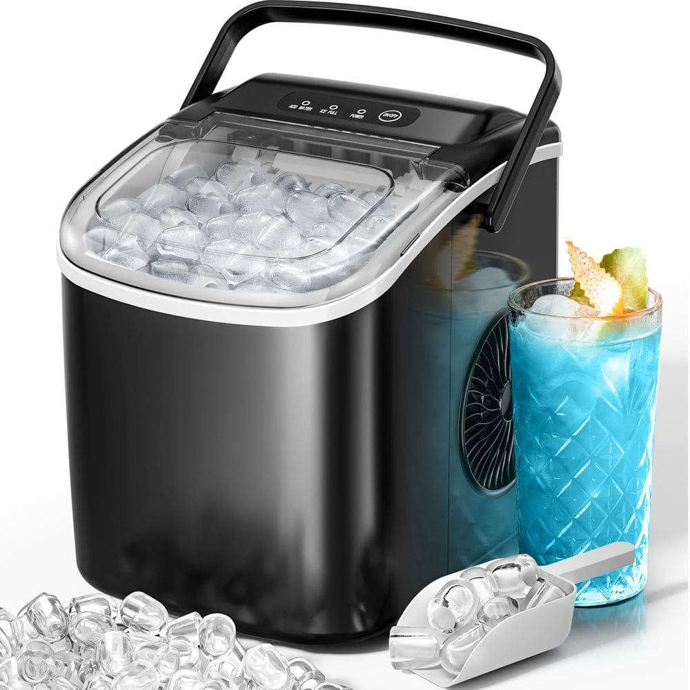 Ice Maker Kismile Countertop 26 libras/dia, 9 cubos em 6 minutos