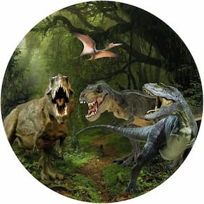 Painel Redondo 3D Sublimado Dinossauro Frd-527