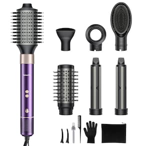 Escova de secador de cabelo e secador de cabelo Vincofy 7 em 1 roxo