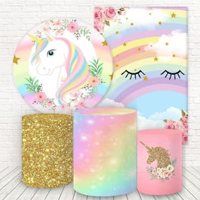 Kit 2 Painéis E Capas 3D Sublimado Unicórnio Fkpc-097