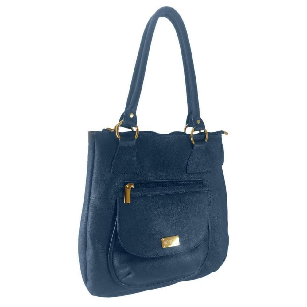 Bolsa Tote Topgrife Couro Azul Marinho