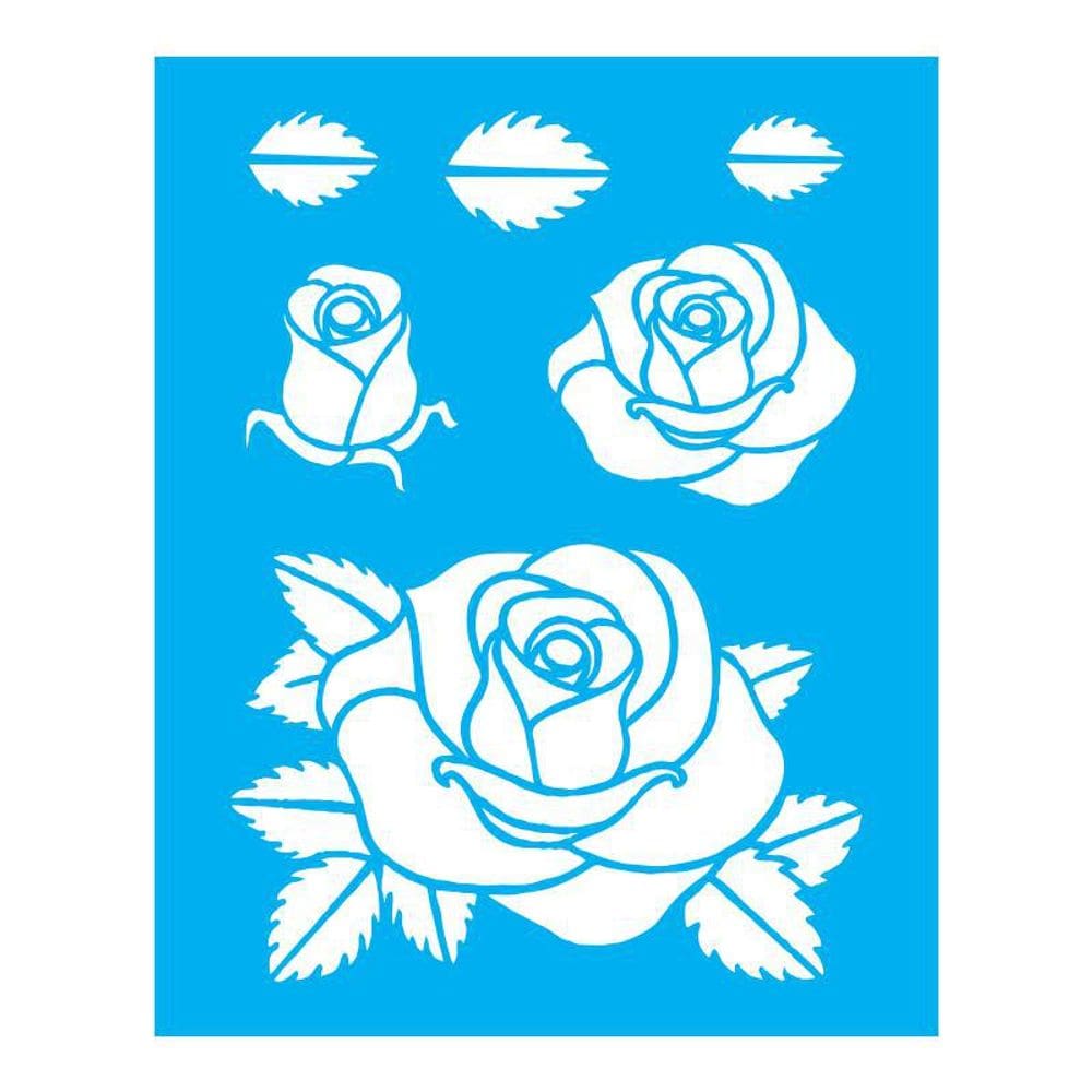 Stencil Tamako Rosas - 20X25Cm - Ref B129