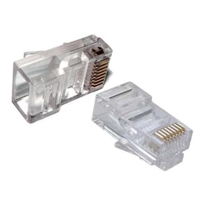 Plug Conector Rj45 Macho Cat 5E 8 Vias Crimpar 100 Unidades