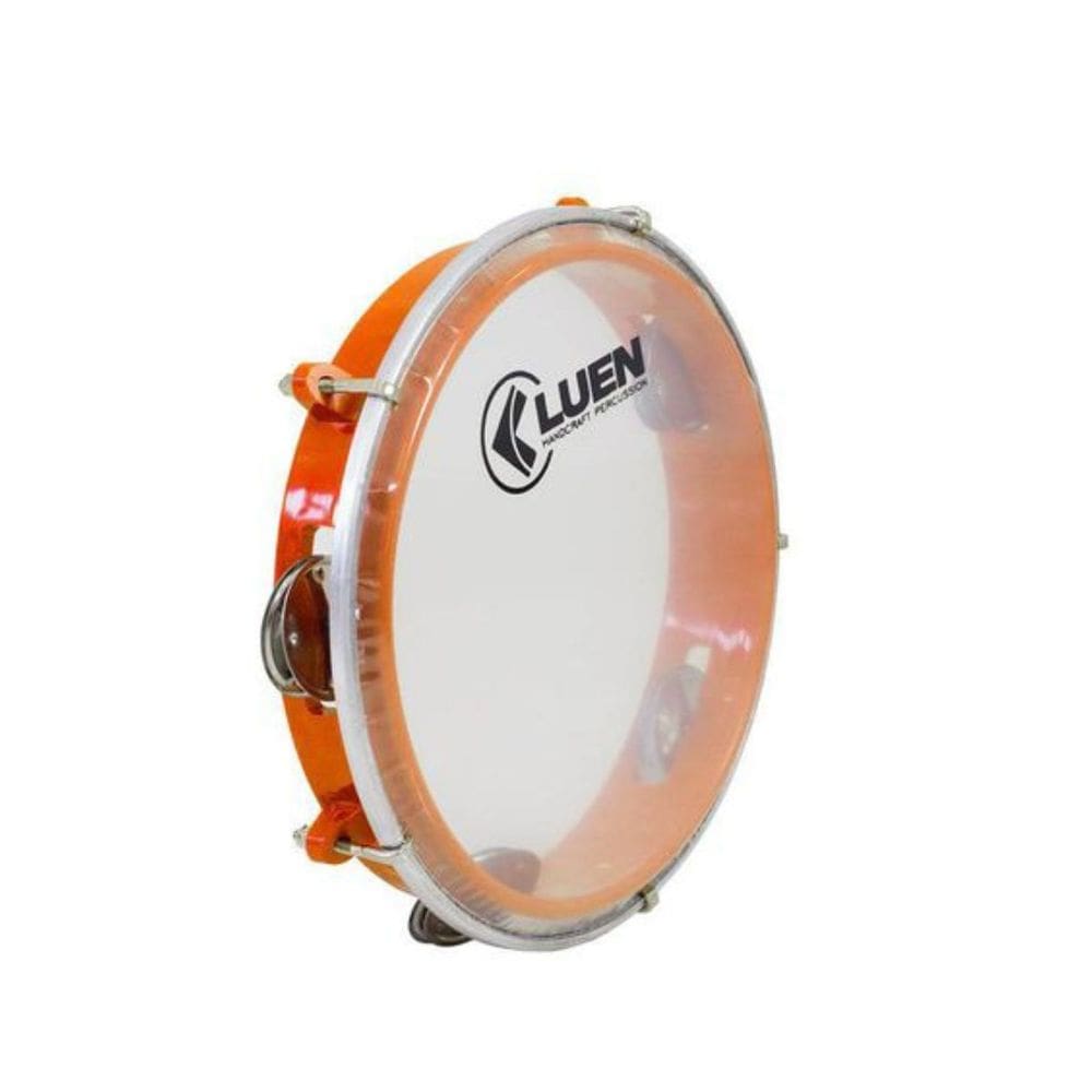 Pandeiro Luen 8? Junior Pele Cristal ABS Platinelas de Inox