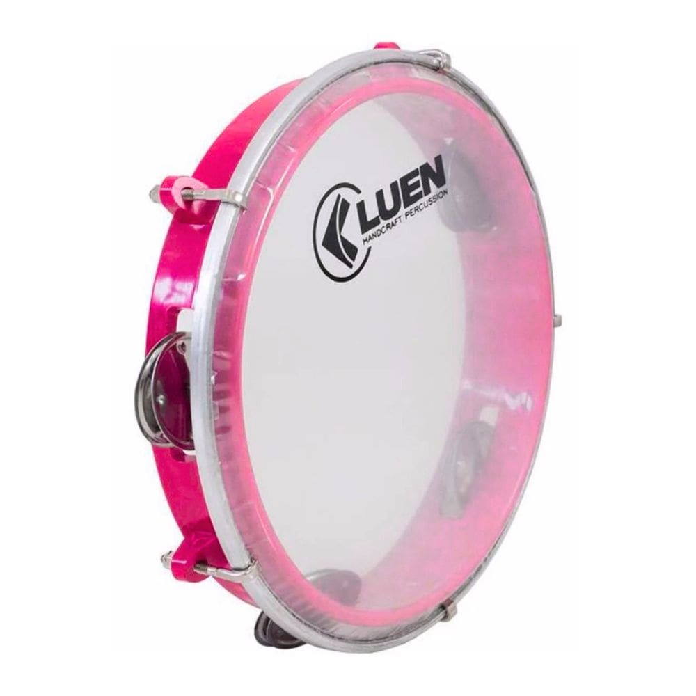 Pandeiro Luen 8? Junior Pele Cristal ABS Platinelas de Inox