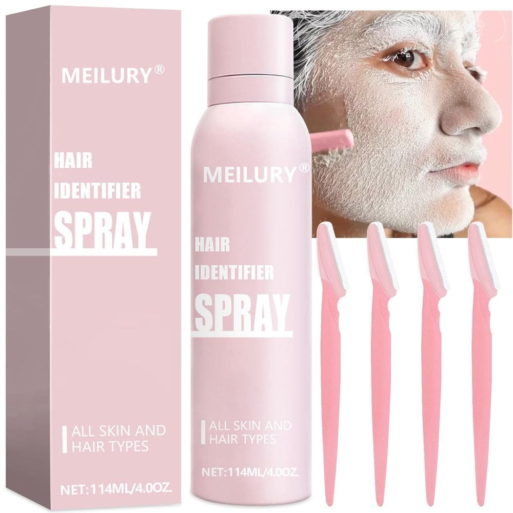Spray identificador de cabelo Meilury para barbear o rosto e cuidar da pele