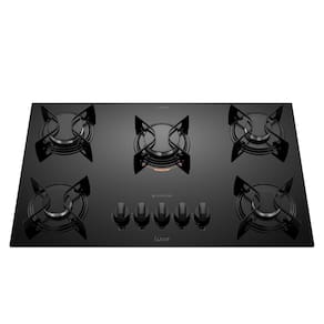 Cooktop 5 Bocas Preto com Mesa de Vidro Atlas U Top Bivolt