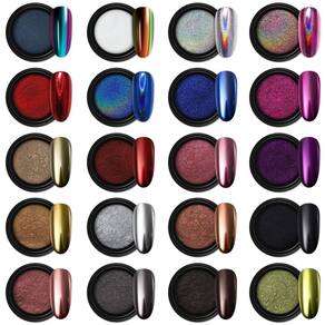 Conjunto de pó para unhas Artdone Chrome Metallic Mirror Effect 20x1g