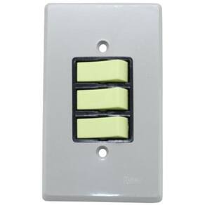 Interruptor Parede Triplo Simples 10A Prata Radial 1801004