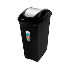Lixeira Basculante Grande 70 Litros Cesto De Lixo Cozinha Banheiro Preto - SR66 Sanremo