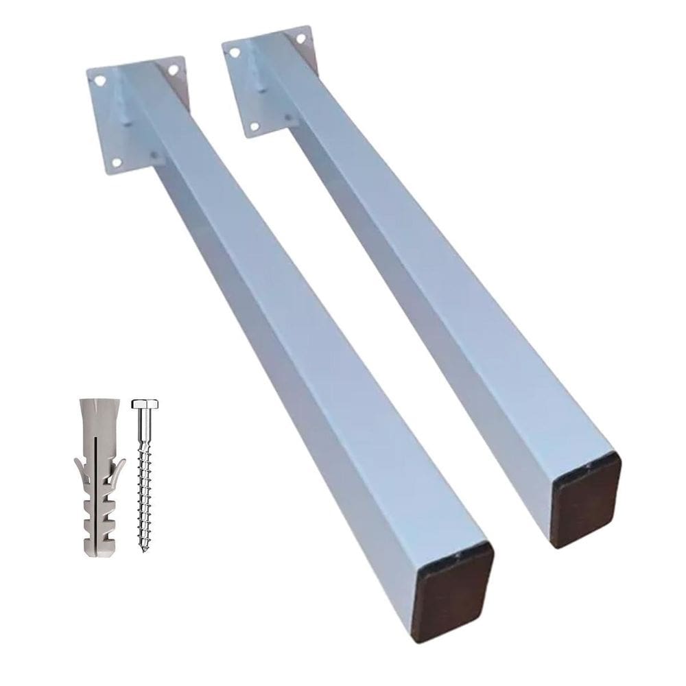 2 Suporte Pia Parafusar Grapa Bancada Granito 30Cm Branca