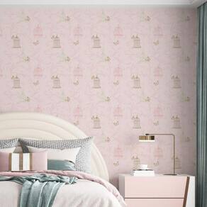 Kit 8 Rolos Papel De Parede Adesivo Borboletas Rosa 3,0M