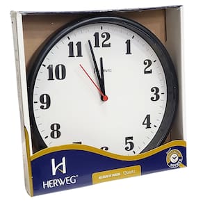 Relógio de Parede Herweg Quartz Analógico Redondo Preto 6126 - 034