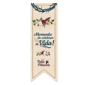 Faixa Decorativa Vertical De Tecido 1,20mx40cm Pascoa Regina