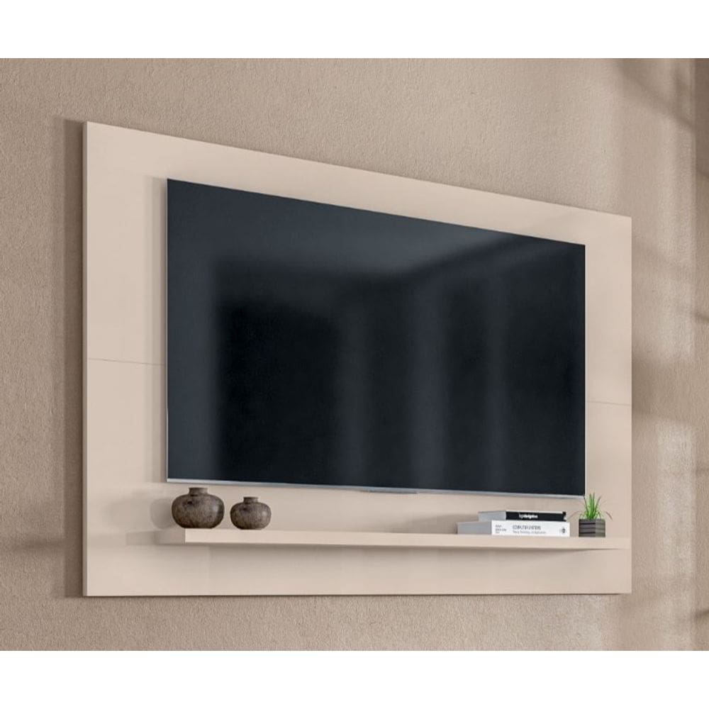Painel Safira para Tv até 60 Polegadas 1 Prateleira Off White - Rede Móveis