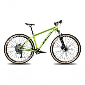 Bicicleta Aro 29 Absolute Nero 5 12v Garfo Trava No Guidão Freios Hidráulicos Com Pneu Faixa Verde Tam 19