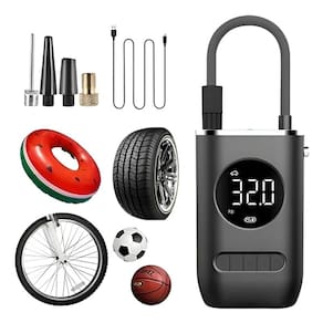 Calibrador de Pneu Elétrico Portátil Mini Compressor Recarregável para Carros Motos Bicicletas