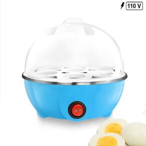 Cozedor Elétrico Azul 110v com Cozimento a Vapor Rápido e Capacidade para 7 Ovos
