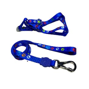 Coleira Peitoral Cães Super Premium Seda 15Mm - Azul Nº5