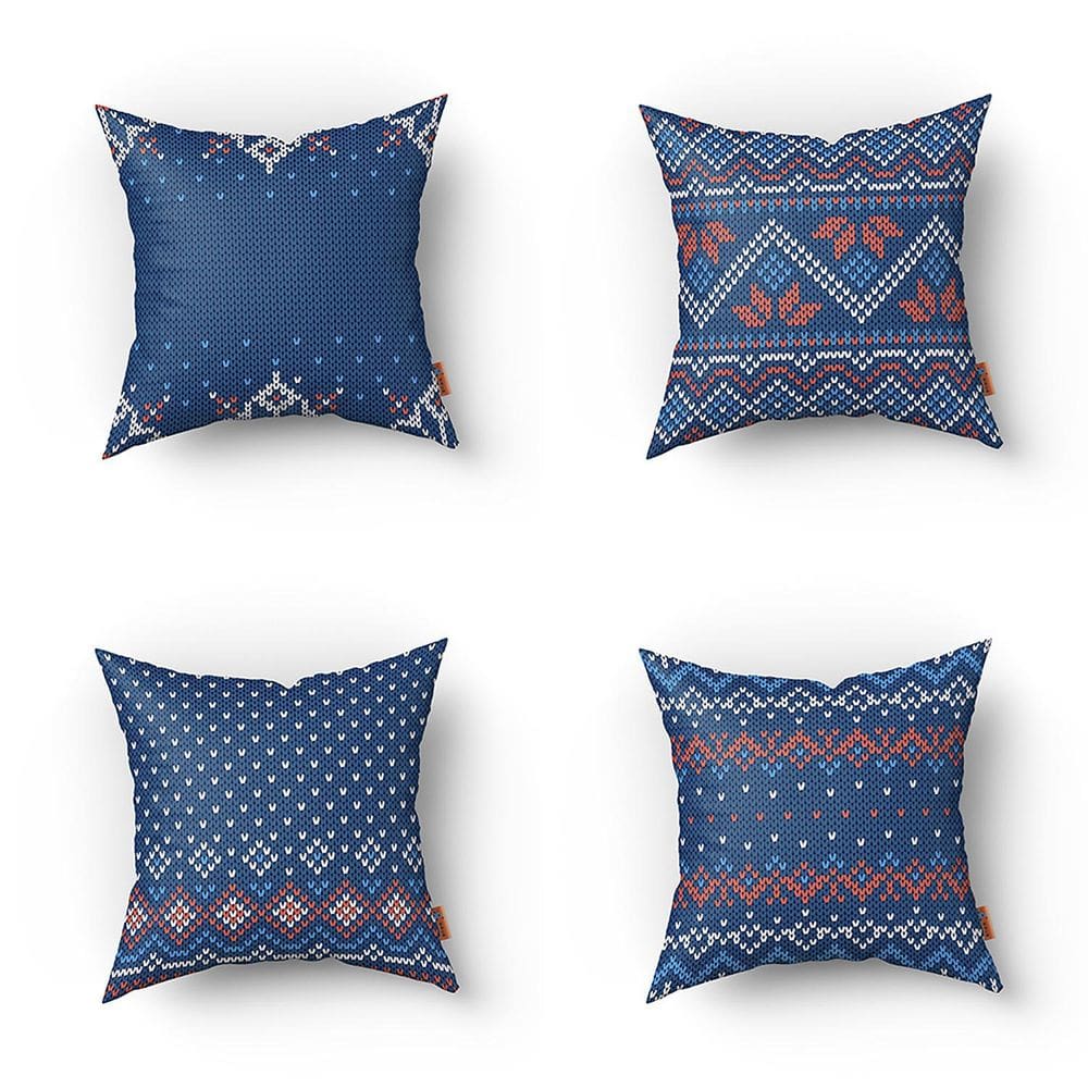 Kit Capas De Almofadas Decorativas Estampadas 30X30Cm 413