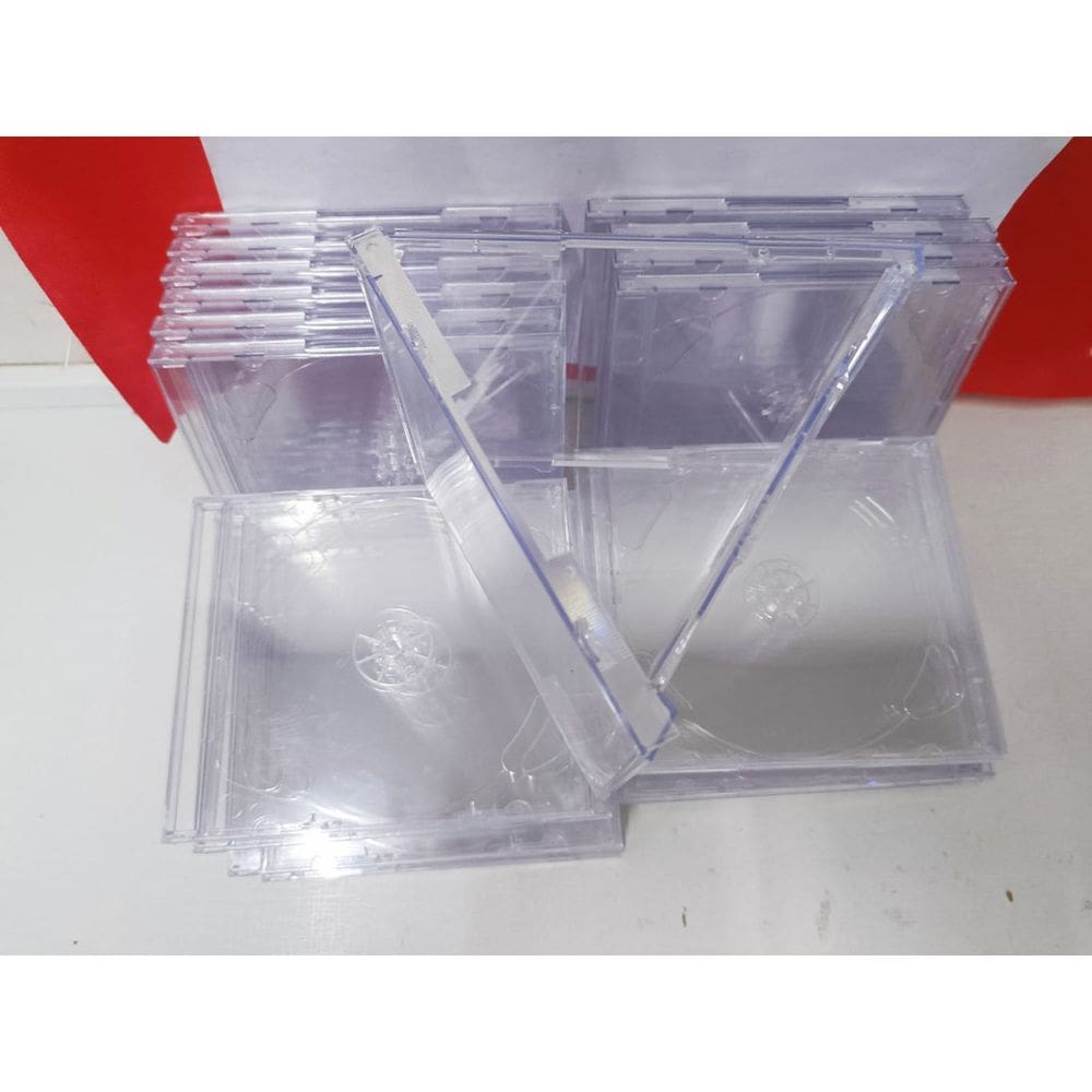 Estojo Box Cd Acrílico Cristal DUPLA 5 PEÇAS