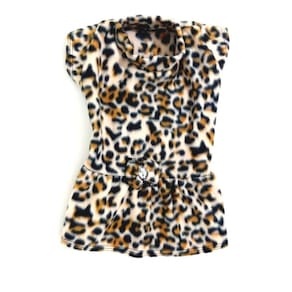 Vestido De Inverno Soft Para Cães Cor - Onça Tamanho M