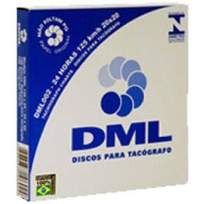Disco Tacógrafo diário Dml 125X24 20X20 Com 100 Obrig