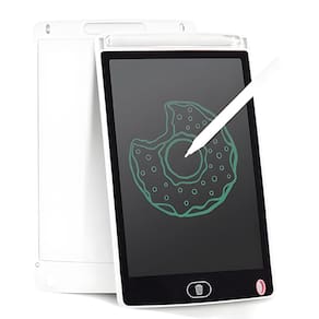 Lousa Mágica Tablet Digital Branco 12" com Caneta de Desenho Traço Colorido para Desenhar e Anotar