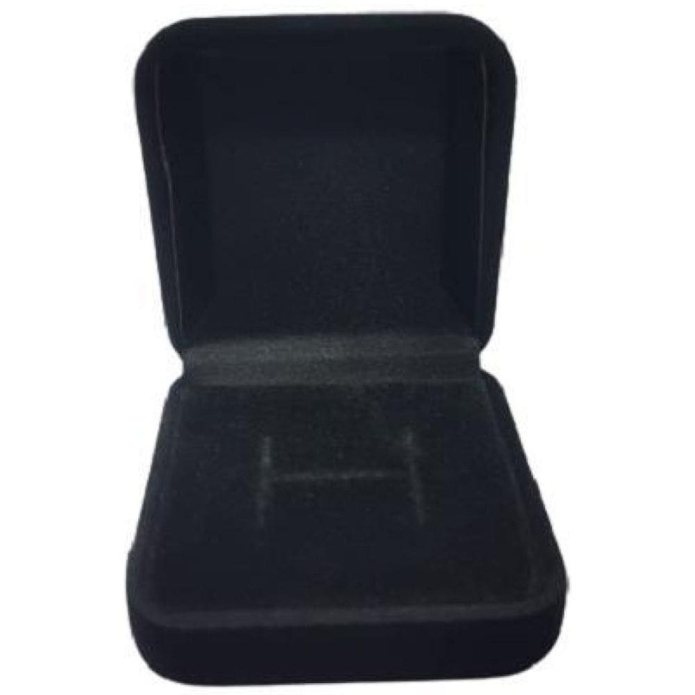 Kit 25 Estojos Caixinha Veludo Para Anel Preto Corte H