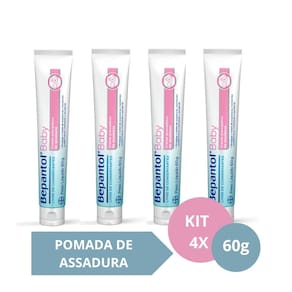 Kit com 4 Cremes Pomada de Assadura 60gr Cada - Bepantol