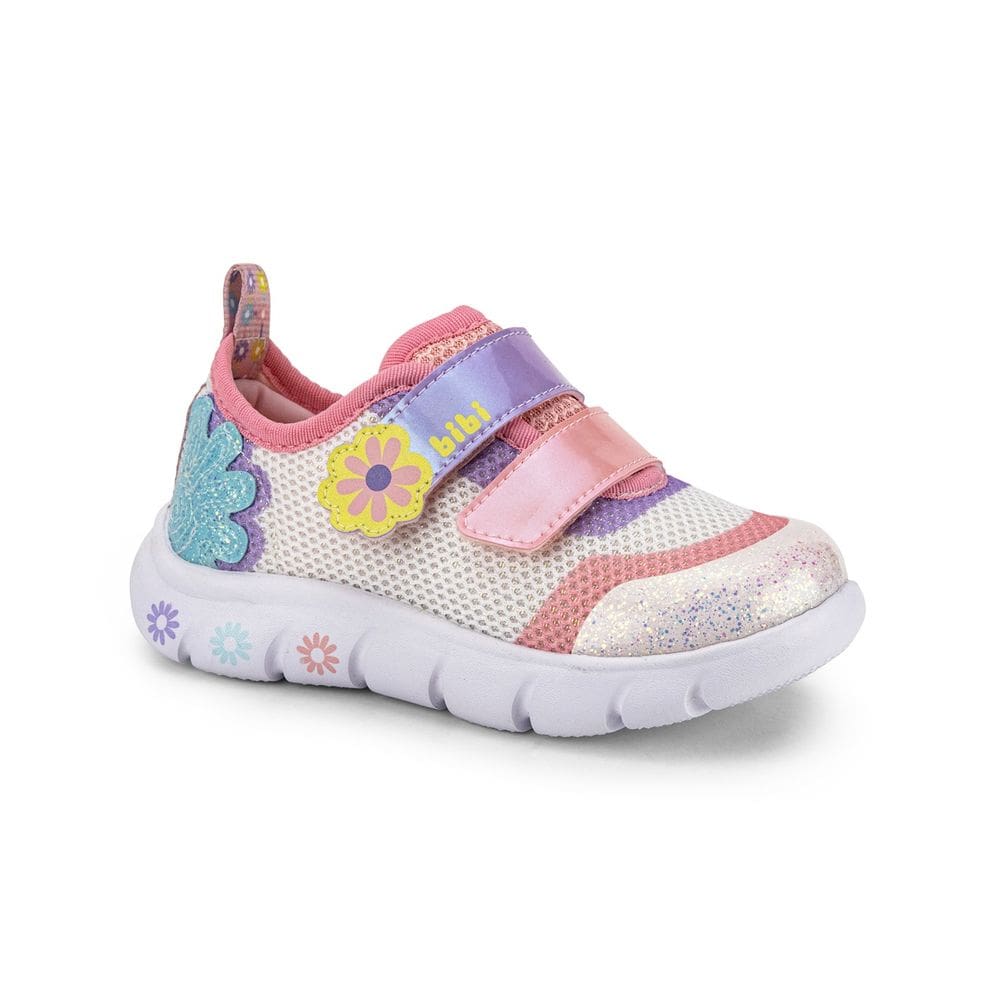 Tênis Infantil Bibi Energy Baby 2.0 Branco com Rosa