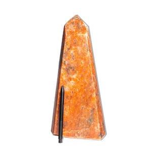Ponta Calcita Laranja Natural Sextavado 31cm 4,3kg Classe B