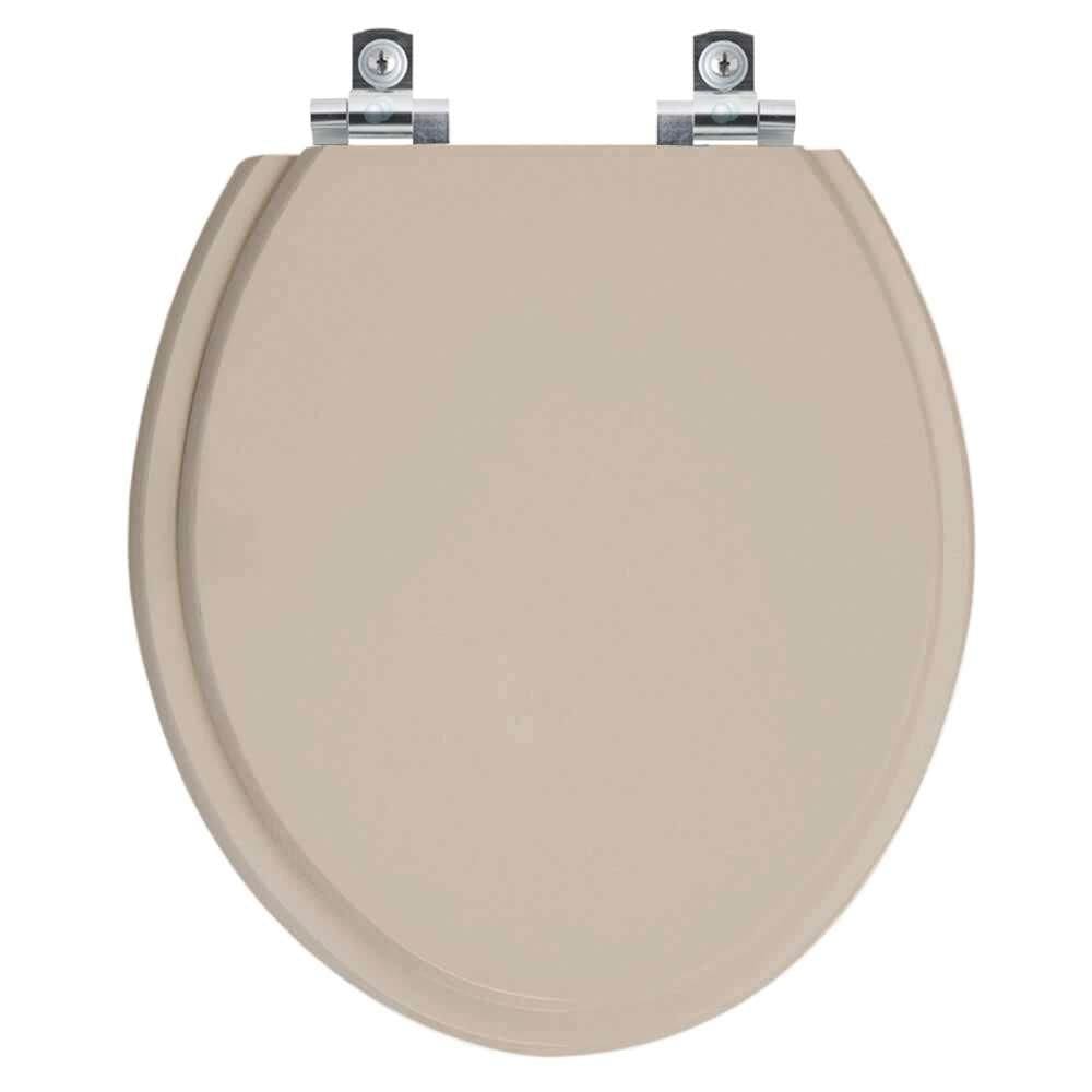 Assento Sanitário Soft Close Convencional Oval Bege Saara para vaso Deca