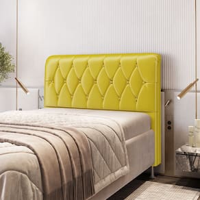 Cabeceira Sirus 140 Premium / N-035 Veludo Amarelo
