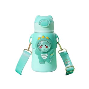 Garrafinha C/ Canudo Squeeze Infantil Garrafa Bebe Tér Verde