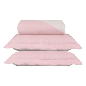 Kit Colcha Queen + Porta Travesseiro - Ultrasonic - Lorena Rosa - Sultan